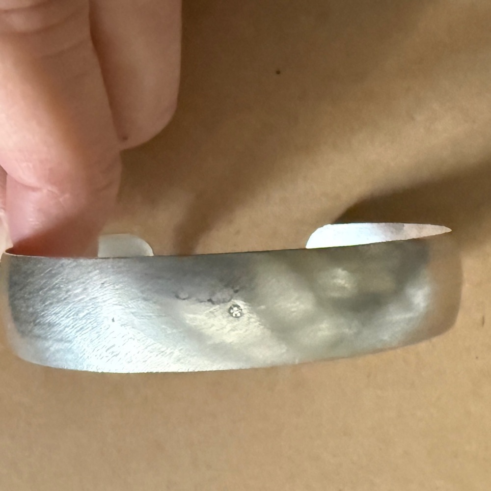 Sarah McGuire Sterling Silver Cuff Bracelet with Diamond